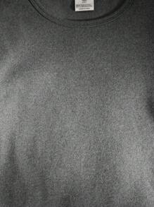 SHEIN Leap Crew 2件套青少年男童修身简约舒适长袖针织睡衣套装，包含上衣和裤子，秋冬季款 - 深灰色 - 查看 8