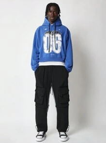 SUMWON Utility Cargo Sweatpants Streetwear Athletic Joggers With Multiple Pockets Drawstring Waist Elastic Ankle Fall Winter Casual Loungewear Workout Pants - Black - View 3