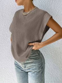 SHEIN Essnce Camiseta sin mangas de tirantes anchos en unicolor casual de verano