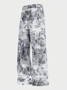 Manfinity VCAY Plus Size Men's Loose Street-Style Woven Long Pants - Multicolor - View 1
