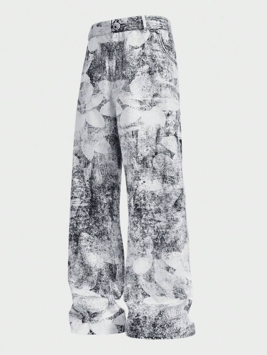 Manfinity VCAY Plus Size Men's Loose Street-Style Woven Long Pants - Multicolor - View 1