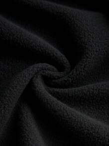 SHEIN EZwear 1pc Women's Casual Minimalist Round Neck Black Base Tight Fit Thermal Lined Long Sleeve T-Shirt, Suitable For Autumn And Winter