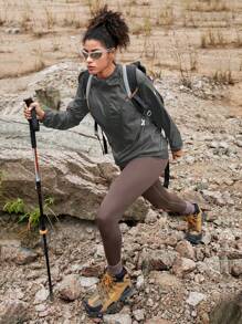 In My Nature 女士简约休闲防晒夹克，日常穿着 - 深灰色 - 查看 4