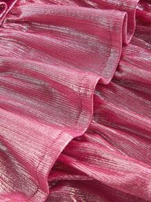 SHEIN MOD Top de tirantes rosa lindo con volantes superpuestos, tops de invierno, tops de fiesta, tops, tops de Nochevieja, Top rosa con volantes, Tops con rosa Emery