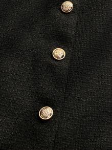 Franclia Plus Size Women Fashion Elegant Simple Design Buttoned Patch Pocket Coat Fall Winter Cloth For Women Autumn