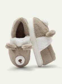 Cuccoo Women's 3D Ear Fluffy Cartoon Cute House Slippers - Brown - View 9