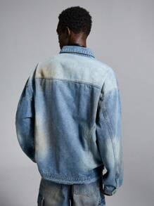 NEON BLANC Men's Casual Woven Long Sleeve Denim Jacket, Autumn/Winter