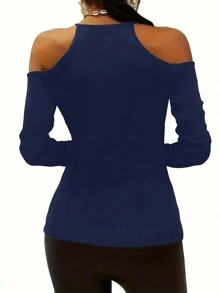 INAWLY Round Neck Short Sleeve T-Shirt With Hanging Neckline And Spaghetti Strap, Minimalist & Fashionable