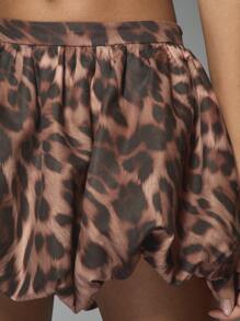 MISSGUIDED Leopard Print Bubble Mini Skirt - Multicolor - View 6