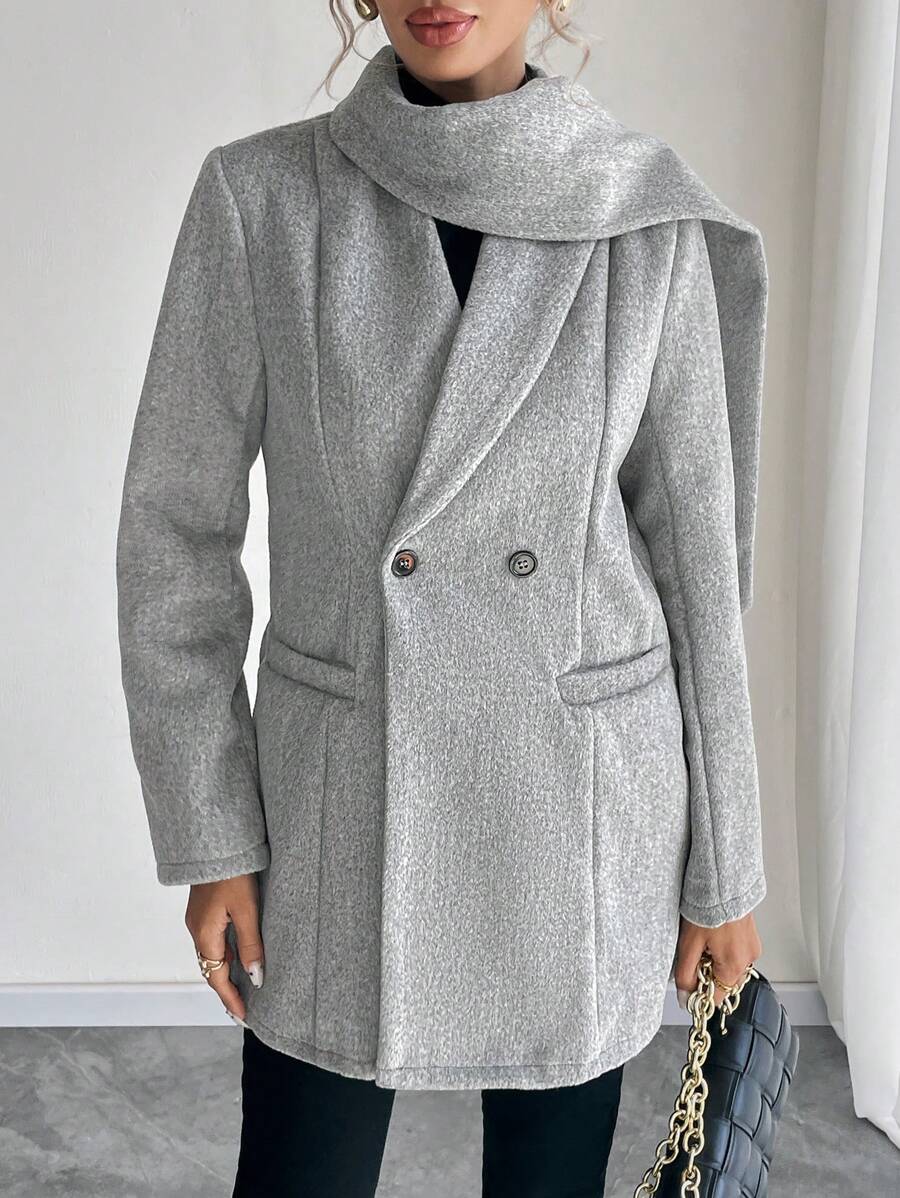 SHEIN Clasi Women's Capelet Collar Blend Blazer Fall Cloth For Women