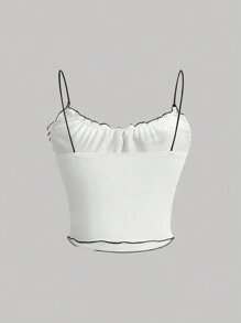 SHEIN MOD Top De Tirantes Decorado Con Borde De Bloque De Color Y Lazo