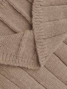Calvaya Conjunto de Cárdigan y suéter de unicolor informal talla grande talla, con pantalones, para otoño/invierno - Caqui - Ver 7