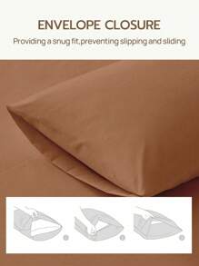 2/3pcs Summer Duvet Cover Set, Without Comforter, Super Soft & Breathable Bedding Set, Includes Pillowcase, Wrinkle-Resistant, Fade-Resistant, Suitable For Hotel Master Bedroom And Guest Room, All Seasons, Multiple Colors And Sizes Available, Bedding Set, Room Decor, Ideal Gift, Essential For Home And Student Dormitory. - Mocha Brown - View 7