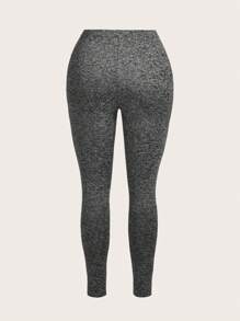 Slaydiva 3 件套休闲纯色豹纹打底裤，秋冬 - 彩色 - 查看 2