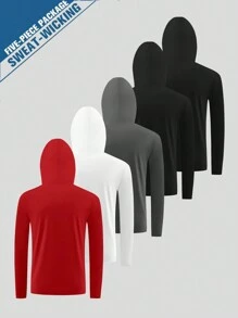 Manfinity Sport Corelite Boyfriend-Stil Herren Sweatshirt mit Stier-Kopf-Aufdruck, Langarm Kapuzensweatshirt, lässiger Fitness-Sport-Pullover für Laufen und aktive Freizeitbekleidung, Herren Kapuzenpullover im Ausverkauf, langärmelige Basis-Kapuzenjacke, Y2K Hoodies für Herren