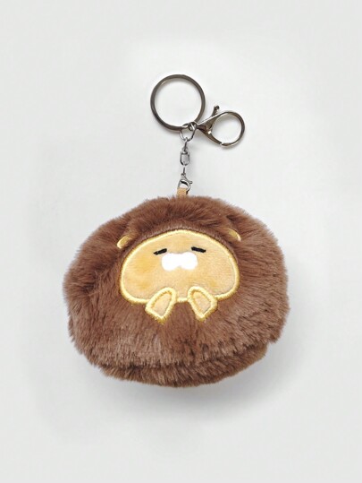 Kawaii 1pc Cute Plush Squirrel Key Chain, Warm Chestnut Chicken Pendant Ornament