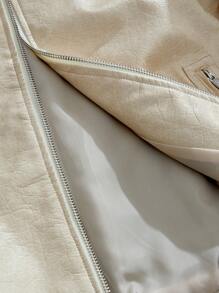 Forever 21 Herren hellgelbe Y2K/Reißverschluss/PU/Crop/Leder/Langarm/Süß/Schulanfang/Kragen/Ausgeh-Outfits/Business-Lässig/Rundkragen/Mäntel/Jacke Herbst/Winter