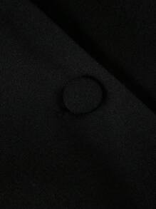 SHEIN Clasi Robe longue vintage élégante noire ajustée pour femmes de grande taille