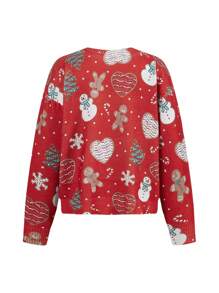 Glamance Polina Brazil Women Red Sweaters Wrist-Length Sleeve Round Neck Casual Geometric,Christmas,All Over Print Summer Outfits For Women Going Out