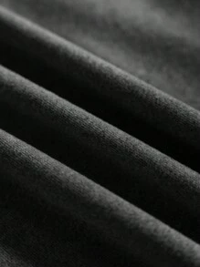 SHEIN Leap Crew 2件套青少年男童修身简约舒适长袖针织睡衣套装，包含上衣和裤子，秋冬季款 - 深灰色 - 查看 6