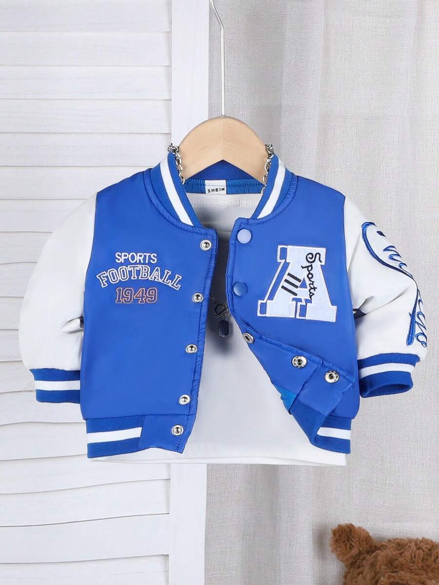 Baby Girls Fashionable Bomber Jacket Coat Baseball Jacket, For Autumn Winter