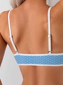 Bikini de dos piezas informal de vacaciones de verano azul casual para mujeres