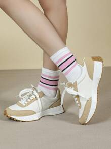 CUCCOO EASI Women's Fashion Comfortable Platform Casual Sneakers For Christmas And New Year Holiday Vibe Fall And Winter