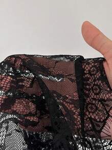 Comfortcana Plus Size Women Leopard Print Contrast Lace Top, For Summer - Multicolor - View 8