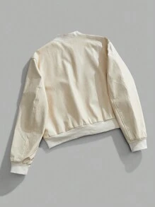 Forever 21 Herren hellgelbe Y2K/Reißverschluss/PU/Crop/Leder/Langarm/Süß/Schulanfang/Kragen/Ausgeh-Outfits/Business-Lässig/Rundkragen/Mäntel/Jacke Herbst/Winter