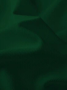 Aesthetic Post Men's Letter Flocking Loose Fit V-Neck Sweatshirt, Casual Sports Style, For Fall, Long Sleeve Top - Dark Green - View 3