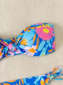 Swim Vcay Đồ bơi hai mảnh in họa tiết thắt nút thời trang dành cho nữ, tuyệt vời cho bãi biển và kỳ nghỉ, mùa hè - Nhiều màu - Xem 6