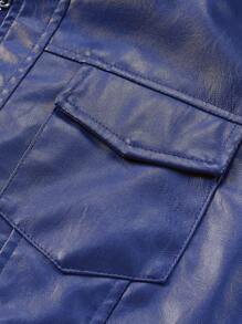Manfinity LEGND Chaqueta para hombre con bolsillo con solapa y cremallera delantera, con corte holgado