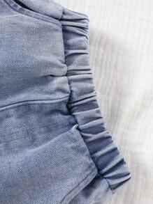 Set casual da 2 pezzi per neonate, composto da maglietta a maniche lunghe con collo rotondo con stampa di lettere e margherite, e pantaloni, per l'autunno