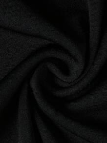 SHEIN Clasi Robe longue vintage élégante noire ajustée pour femmes de grande taille