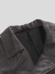 Manfinity AFTRDRK 男士休闲纯色双排扣链条装饰马甲