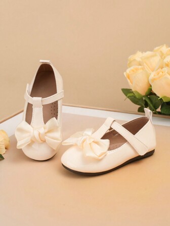 Nya vår/sommar spädbarn/småbarn flickor platt rosett inredning Casual skor, baby flickor