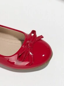 New Girls Soft Bottom Flats, Fashionable - Red - View 5