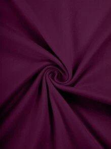 SHEIN LUNE 女士休闲短袖圆领 T 恤，简约脸部线条画和闭眼女性印花图案 T 恤女式上衣 - 紫色 - 查看 4