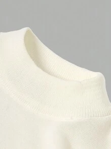 EURMUSE Men Solid White Turtle Neck Regular Sweater - White - View 4