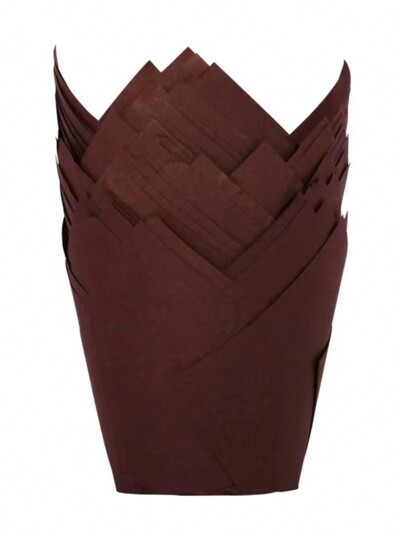 50 pezzi Pirottini per cupcake a forma di tulipano, Pirottini per muffin, Pirottini per flambé monouso e resistenti ad alte temperature, Resistenti al calore, Vassoio in carta resistente al grasso, Articoli scolastici, Decorazione da cucina.