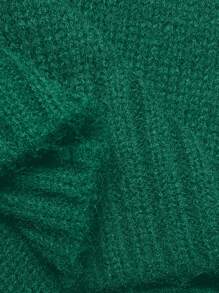 Calvaya Plus Size Women's Casual Sequined Snowflake Pattern Round Neck Pullover Sweater, Stylish & Slimming, Suitable For Autumn/Winter/Christmas Knit Pullover Fall - Green - View 6