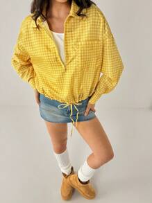 Forever 21 Women Pullover Top With Drawstring Hem