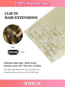 Clip In Hair Extensions Real Human Hair 70g 7pcs Human Hair Clip In Extensions Straight Real Hair Extensions Clip In Human Hair Halloween Costumes