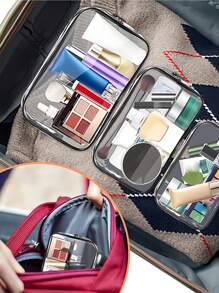 3PCS S M L Clear Toiletry Bags Waterproof Travel Storage Bags Portable Zipper Organizer Bathroom Essentials Airport Airline Compliant Transparent Cosmetic Bag Boho Vibes Aesthetic Travel Must Haves Vacation Beach Summer Accessories