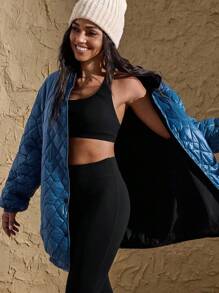 VARSITIE Reversible Long Sleeves With Loose Fit And Long Cuffs Women Winter Coats