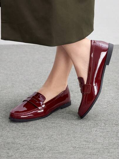 CUCCOO BIZCHIC Damloafers, bekväma platta slip-on-skor för arbete och pendling