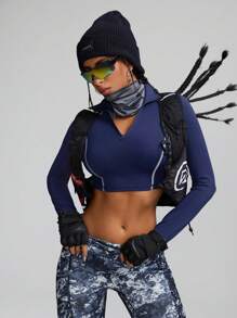 Innovista Woman Contract Detail Fitness Jacket Sweater T-Shirt Body Sculpting Zip Up Workout Clothes FitTok Athletic Stretchy Yoga Exercise Suit Fall Sports Daily Athleisure Office To Gym Club Work From Home Running Biker Lightweight Office To Court Brunch To Gym HIIT Training Comfort