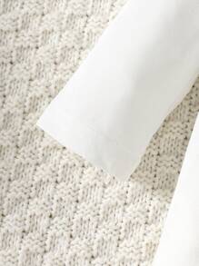 2pcs Newborn Baby Boy Cute Bear Striped Print Long Sleeve Jumpsuit, Suitable For Spring, Autumn & Winter - Grey - View 4