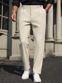 Manfinity Bizformal New Men's Corduroy Straight Leg Casual Dress Pants