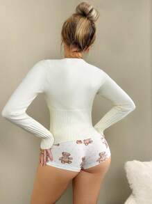 Sweetina Áo len cardigan dáng ôm dài tay một hàng khuy đơn màu trơn cho nữ, dành cho mùa thu/đông - Màu be - Xem 5